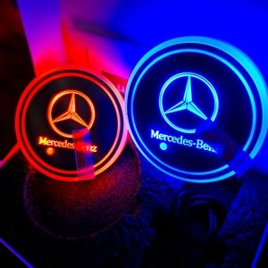 New in box Mercedes Car Coasters LED light up.